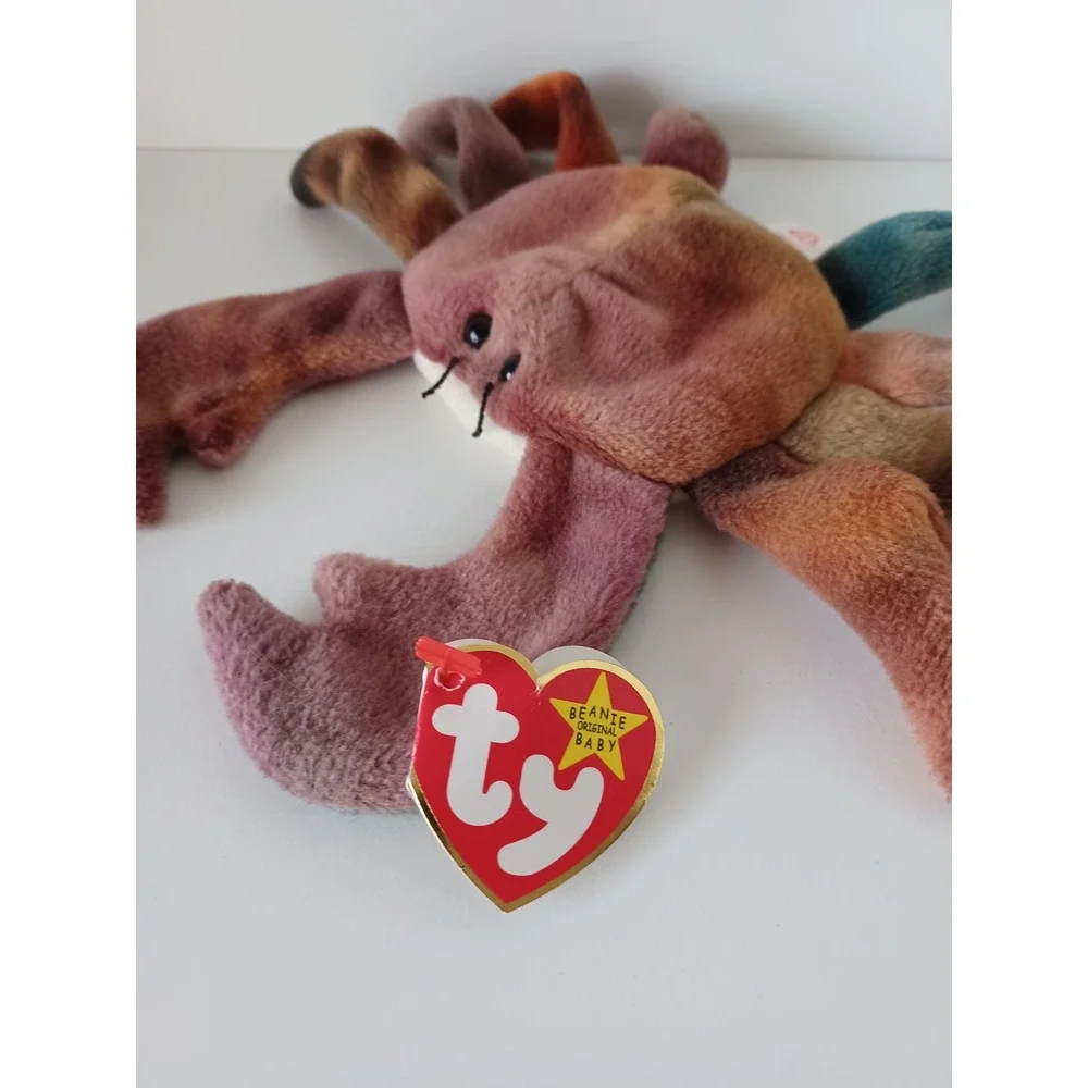 Vintage 90s Claude The Crab Ty Beanie Baby Plush Stuffed Animal Collectible Toy